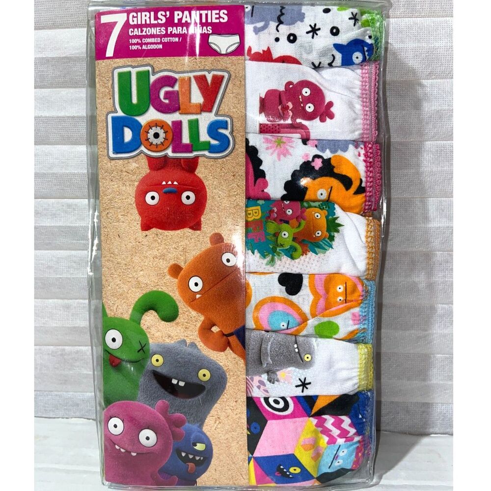 7 Pair of Girls Panties Ugly Dolls Size 6 100% Cotton Brand New!